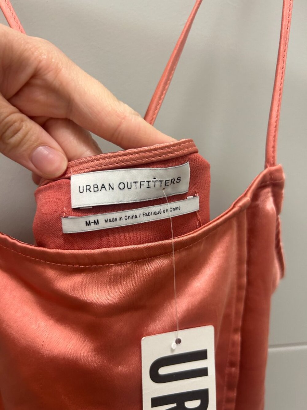 Urban Outfitters Pink Satin Seamed Mini Slip Dress NWT Medium Y2K Party Cocktail - Picture 8 of 10